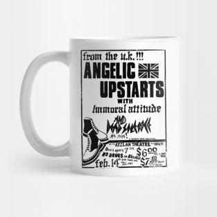 Angelic Upstarts / Immoral Attitude Punk Flyer Mug